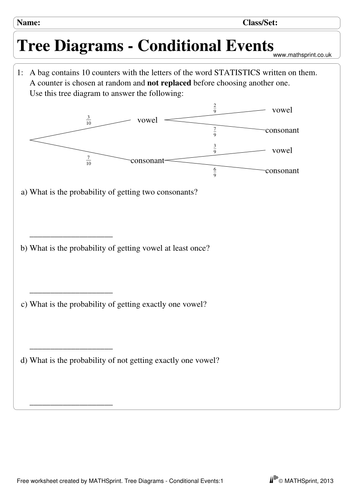 Printables Tree Diagrams Worksheet tree diagrams practice questions solutions by transfinite teaching resources tes