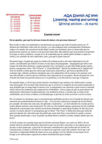 essay spanish version