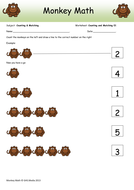 Monkey Maths - Counting and Matching | Teaching Resources