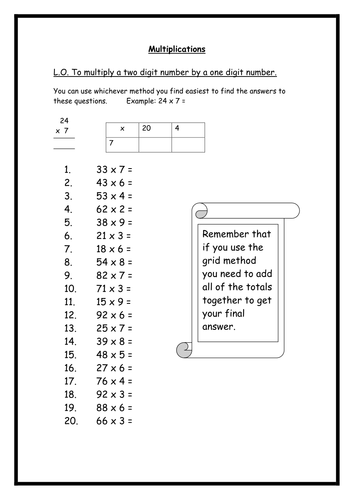 Worksheet Teaching Multiplication Worksheets multiplication worksheets by rebs89 teaching resources tes multiplying a 2 digit number 1 doc