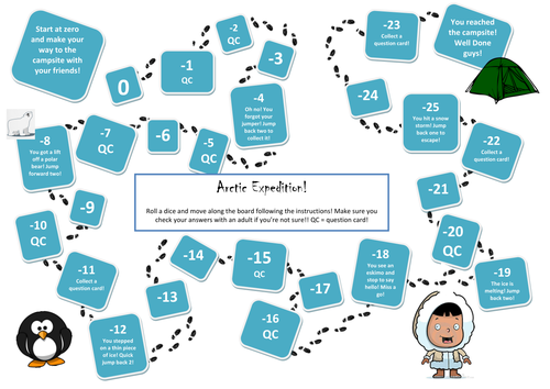 Negative Numbers Board Game | Teaching Resources