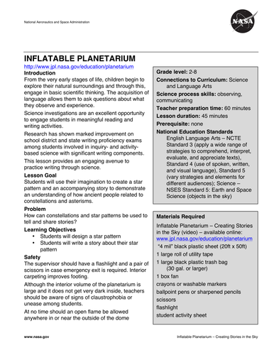 Build an Inflatable Planetarium | Teaching Resources