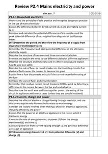 GCSE Physics AQA P2 checklists by ben.r.preston - UK Teaching Resources ...