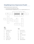 KS4 Maths - Crossword Type Activity | Teaching Resources