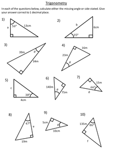 trigonometry 3 questions and answers