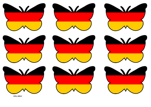 Butterfly Themed German Flag