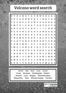 volcano word search teaching resources