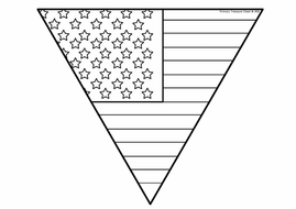 American flag bunting coloring sheets | Teaching Resources