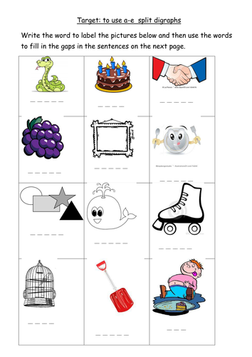 digraphs split phonics worksheets joop09 by Teaching  TES  worksheet digraph  Resources split