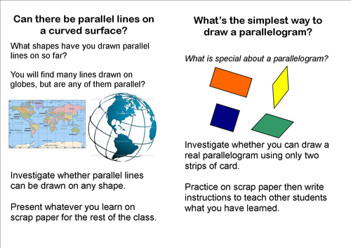 Parallel investigation | Teaching Resources