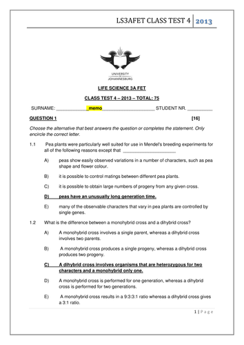 GENETICS | Teaching Resources