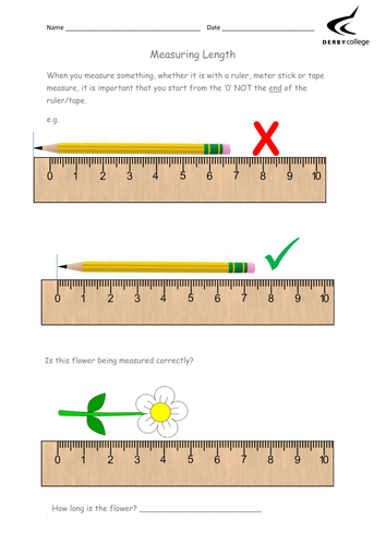 Simple Teaching For Measuring Printable