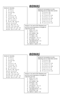 bidmas worksheet by ems21 uk teaching resources tes