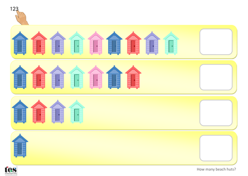 How Many Beach Huts? TEACCH Activity | Teaching Resources