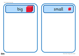 big and small shells size sort teacch activity by
