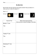 Moon diary homework ks2 image