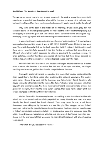 Short stories gcse english coursework