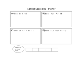 Solving Equations L6 7 Lesson By Fionajones88 Teaching Resources