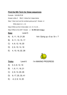 Differentiated Worksheet - nth term | Teaching Resources