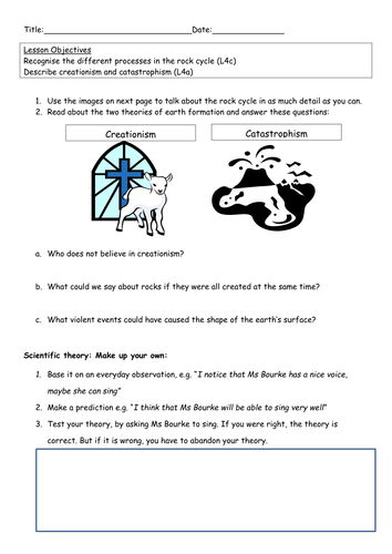 Explore Science worksheets 8H Rock cycle | Teaching Resources