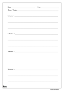 Make a Sentence - Writing Sheet 2.docx