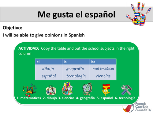 In School - KS3 Spanish Mira 1 Unit 2 | Teaching Resources
