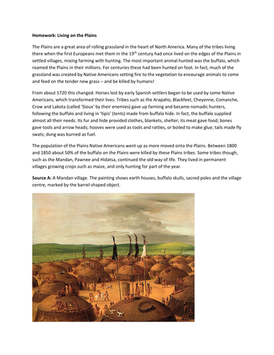 Native American Worksheet tasks | Teaching Resources