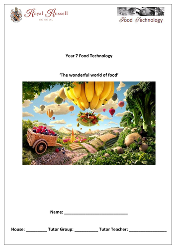 complete student workbooks ks3 food technology teaching