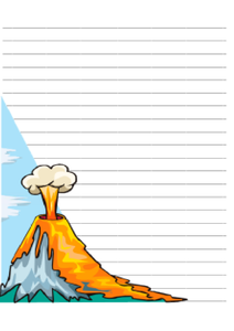 Volcano writing paper image