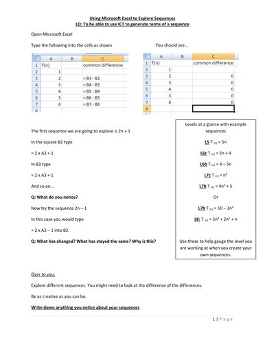 Sequences | Teaching Resources