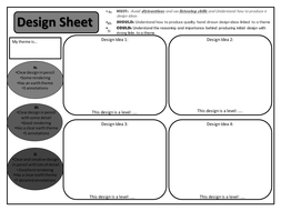 13+ Product Design Worksheet