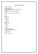 Ks3 Python Programming Lesson Task Resources | Teaching Resources