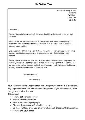 Letter Writing KS2 Persuasion Text Activity Teaching Resources