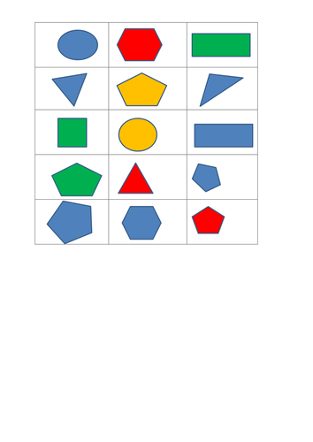 Carroll Diagram - focus on sorting pentagons | Teaching Resources