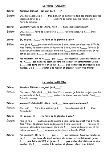 ks3-french-le-verbe-aller-irregular-verb-in-the-present-tense