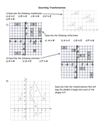 Describing Transformations Worksheets | Teaching Resources