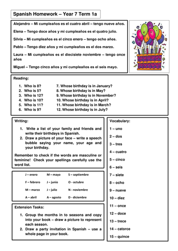 spanish homework help