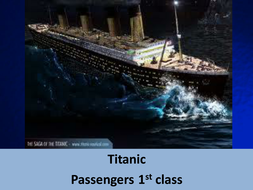 Titanic Ppt 1st To 3rd Class Passengers W Photos Teaching Resources