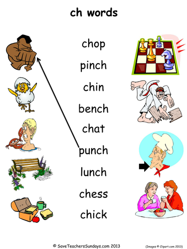 phonics 1 worksheet year the match image (draw line).pdf  the to word  ch activities phonics a