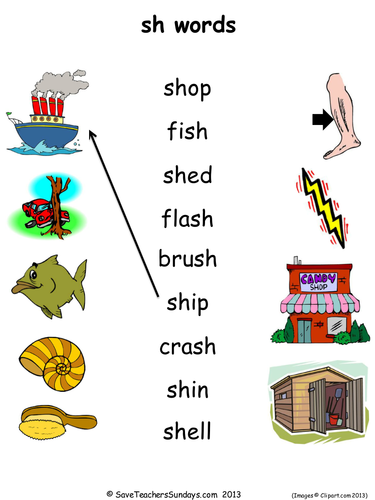 in worksheets french phonics a (draw  match word activities sh phonics to line).ppt image the the