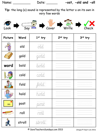 Year 2 Spellings Words Lists - New Curriculum | Teaching Resources