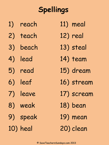 Year 3 Spellings Words Lists New Curriculum Teaching Resources