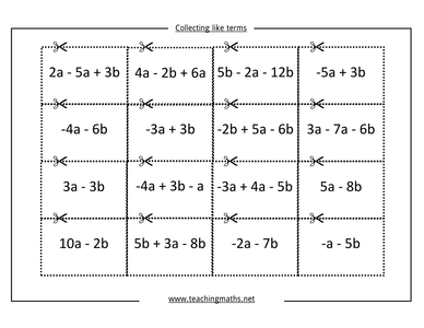 and worksheets, tes of activities matching selection dominos worksheet   algebra  extending