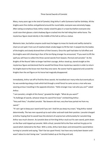 Le morte d'arthur selection test answers image