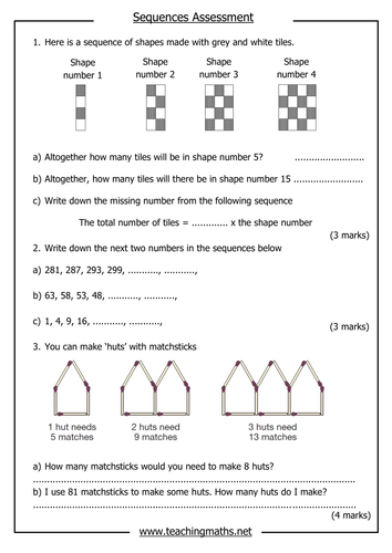 Sequences Teaching Resources