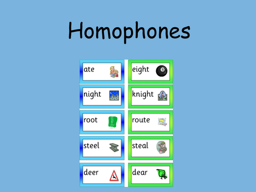 help with homophones teaching resources