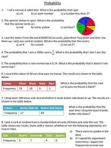 Middle School Statistics And Probability