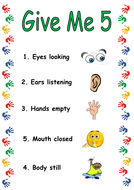Give me 5 poster | Teaching Resources