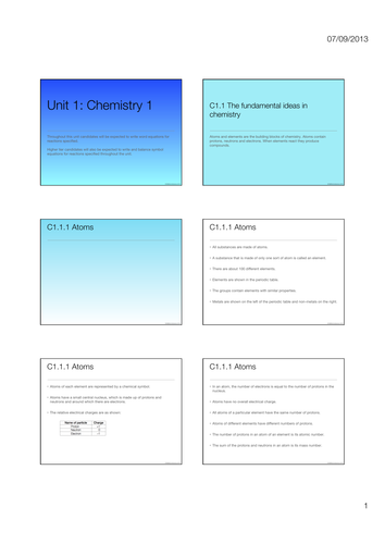 AQA GCSE Chemistry Unit 1-4 booklets | Teaching Resources