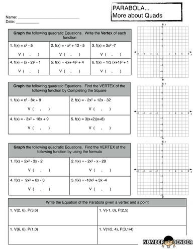 Worksheets & Videos: Intermediate Algebra Lessons | Teaching Resources